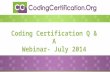 July 2014 Medical Coding Q&A Webinar
