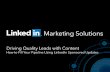 The LinkedIn Sponsored Updates Guide for Lead Generation: How to Drive Quality Leads With Content