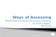 Ways of assessing eded11449 assessment 2