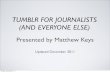 Tutorial: Tumblr for Journalists