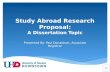 Study Abroad Research Proposal: A Dissertation Topic