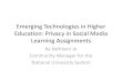 Emerging Technologies in Higher Education - Privacy in Social Media Learning Assignments
