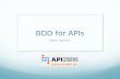 BDD for APIs