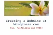 Creating a website at wordpress
