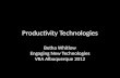 VRA 2012, Engaging New Technologies, Productivity