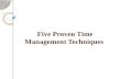 Five proven time management techniques