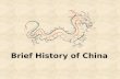 Brief history of china
