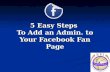 5 Easy Steps to Add an Admin. to Your Facebook Fan Page