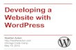 Developing a Website with WordPress