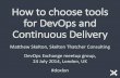 How to choose tools for DevOps and Continuous Delivery - #doxlon
