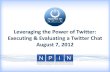 NPIN twitter chat NCHCMM 2012