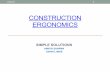 Ergonomics issues in Construction