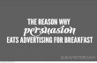 Podiumkunsten - Persuasion eats advertising for breakfast