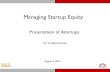 Managing startup equity (Equity For Startups)