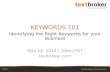 Textbroker International Webinar Series: Understanding Keyword Basics