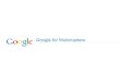 Google for webmasters