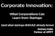 Corporate Innovation: What Corporations Can Learn From Startups
