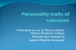 Personality traits of salesmen