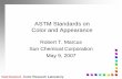 ASTM Standards on Color and Appearance