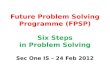 FPSP Six Steps in Problem Solving