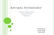 Apparel Internship @ Orient Craft Limited