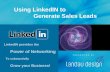 Using LinkedIN to Generate Sales Leads