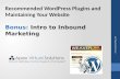 Recommended WordPress Plugins and Intro to Inbound Marketing Webinar