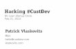 Hacking Customer Development for DC Lean Startup