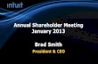 Intuit CEO Shareholder Meeting