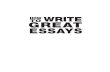 How To  Write  Great  Essays