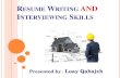 Resume writing and interviewing skills