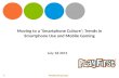PlayFirst study: Moving to a ‘Smartphone Culture’; Trends in Smartphone Use and Mobile Gaming