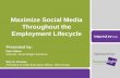 Maximize Social Media Throughout The Employment Lifecycle