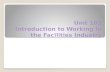 Unit 103 Introduction to the Facilities Industry