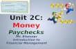 Unit 2C - Money - Paychecks
