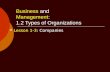Bm 1.2 Types Of Organizations