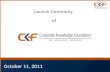 Corporate Knowledge Foundation Launch Ceremony