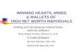Winning Hearts, Minds & Wallets of High Net Worth Individuals