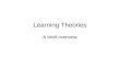 Learning theories presentation rev 23 aug