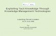 Exploiting Tacit Knowledge Through Knowledge Management Technologies By Frank Nyame-Asiamah