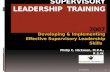 Supervisory Leadership Training 2007 Synergy Allied Llc