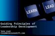 Guiding Principles of Leadership Development
