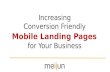 Increasing Conversion Friendly Mobile Landing Pages for Your Business