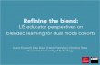Refining the blend: LIS educator perspectives on blended learning for dual mode cohorts
