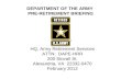 US ARMY Pre Retirement Briefing Feb2012