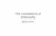 Alain de Botton - Consolations of Philosophy (Review)
