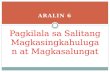 Filipino 6 -Aralin 6Pagkilala Sa Salitang Magkasingkahulugan at Magkasalungat
