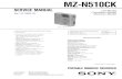 Sony MZ-N510 Service Manual