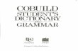 Cobuild Student's Dictionary and Grammar