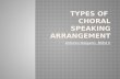 Types of Choral Speaking Arrangement
